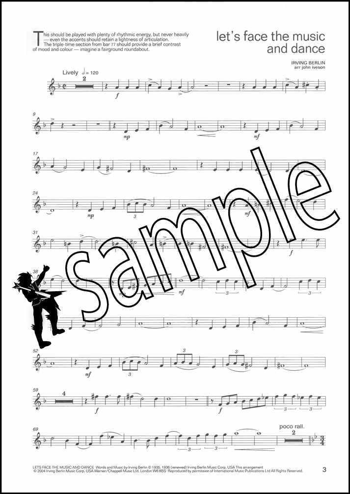 1st sample page from Lets Face the Music for Trumpet Book/CD