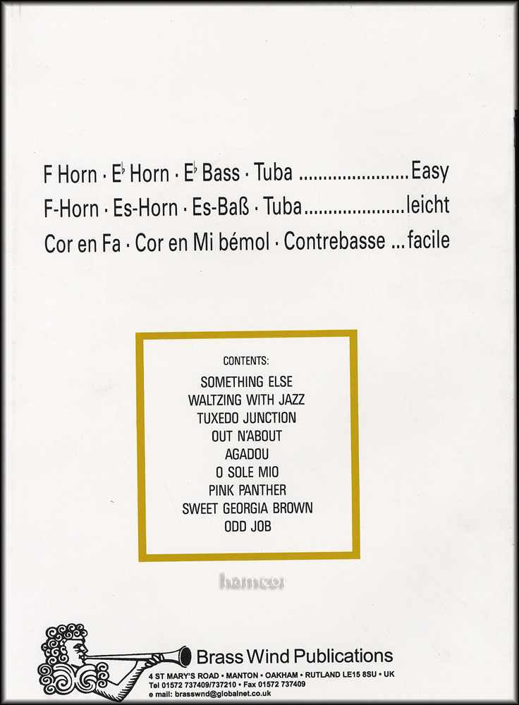 back cover of All Jazzed Up for Eb Tuba Bass Clef