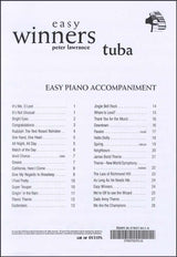 front cover of Easy Winners Piano Accompaniment for Tuba