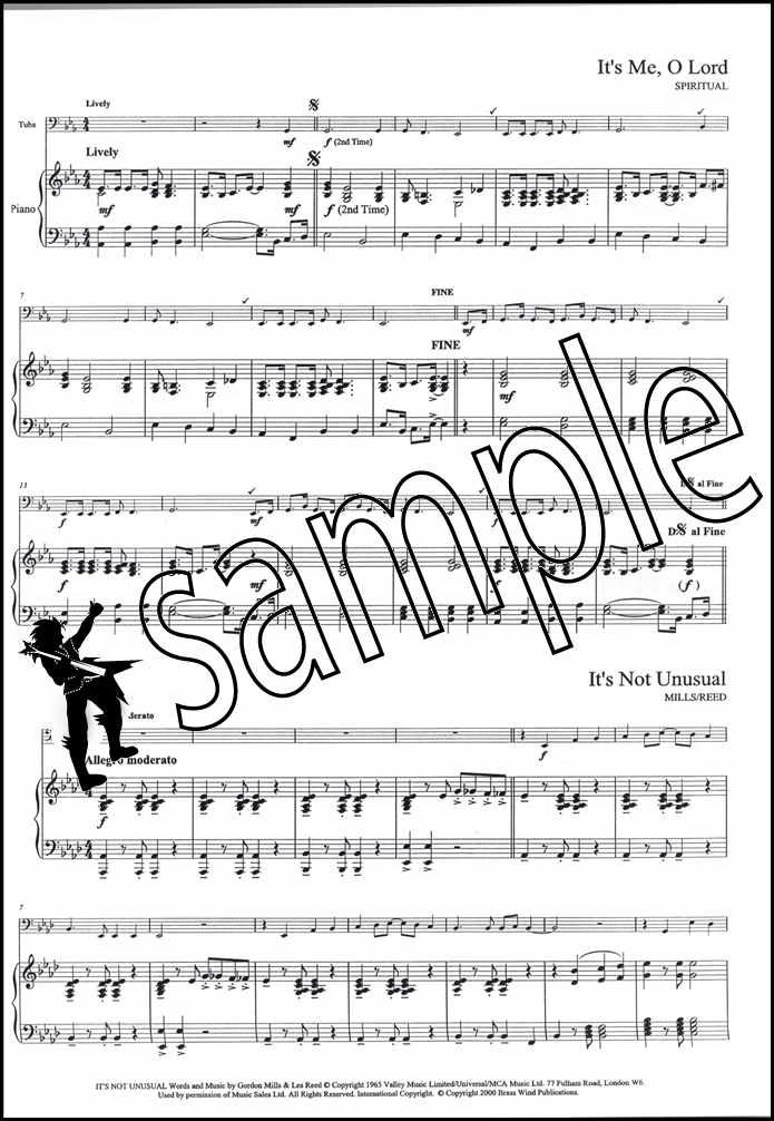 1st sample page from Easy Winners Piano Accompaniment for Tuba