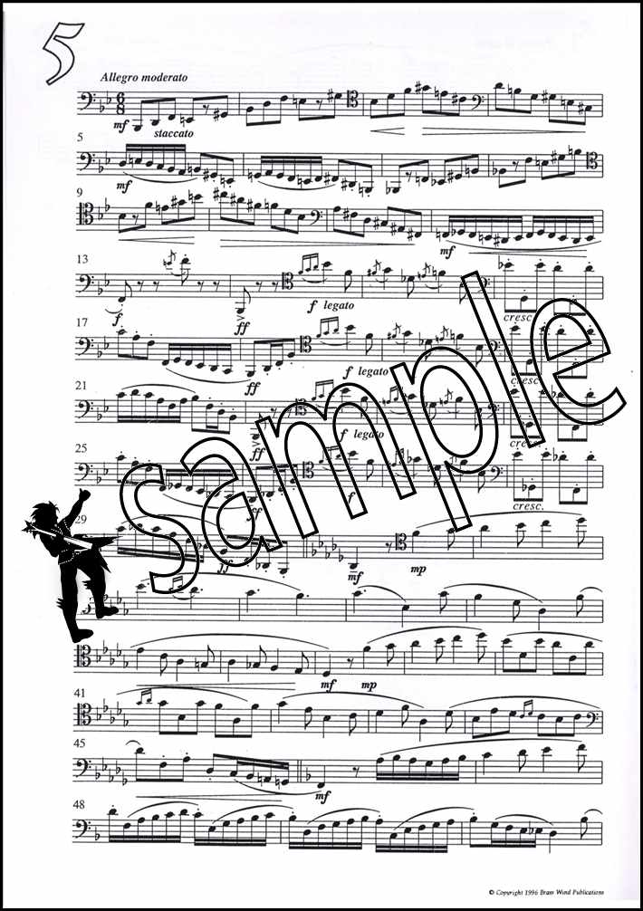 2nd sample page from Fantasy Pieces for Bassoon by Derek Bourgeois