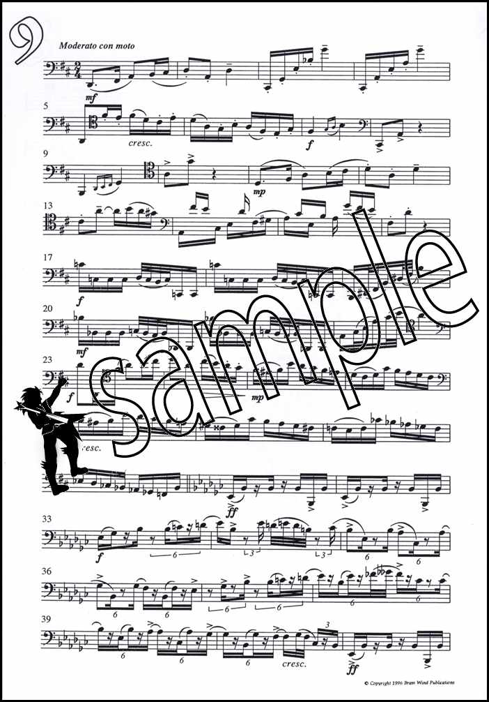 3rd sample page from Fantasy Pieces for Bassoon by Derek Bourgeois