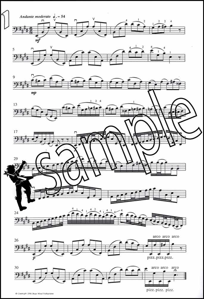 1st sample page from Fantasy Pieces for Double Bass by Derek Bourgeois