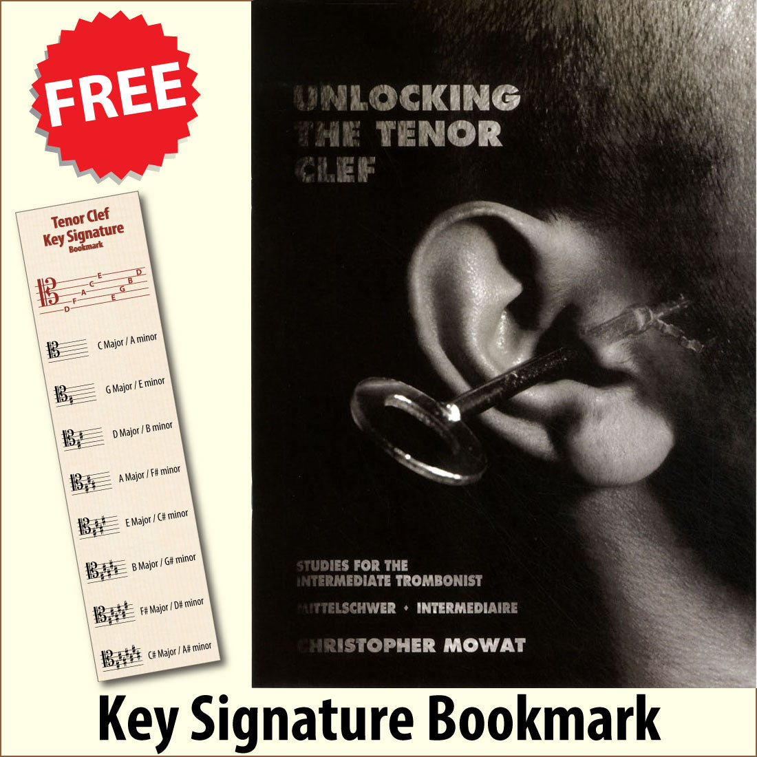 front cover of  Unlocking the Tenor Clef together with free Tenor Clef bookmark