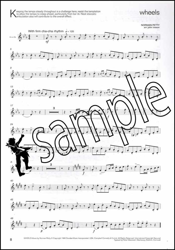2nd sample page from Lets Face the Music for Eb Horn