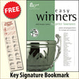 front cover of Easy Winners Piano Accompaniment for Trumpet & Trombone together with free Grand Staff bookmark
