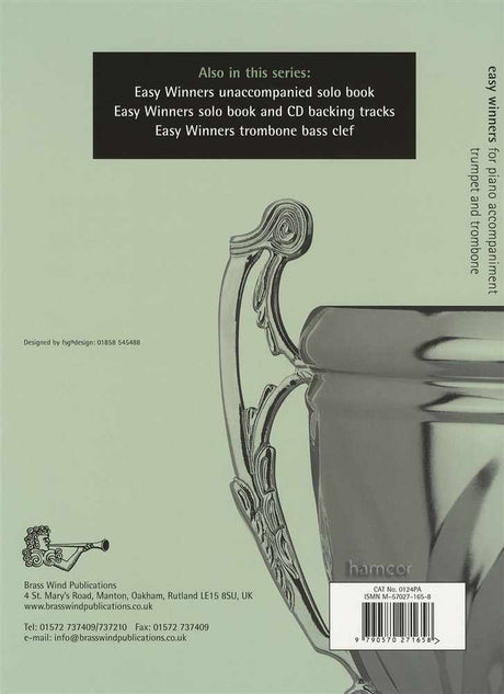 back cover of Easy Winners Piano Accompaniment for Trumpet & Trombone