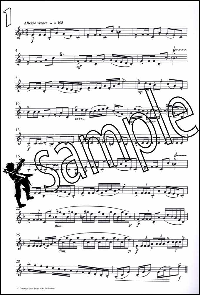 1st sample page from Fantasy Pieces for Trumpet by Derek Bourgeois