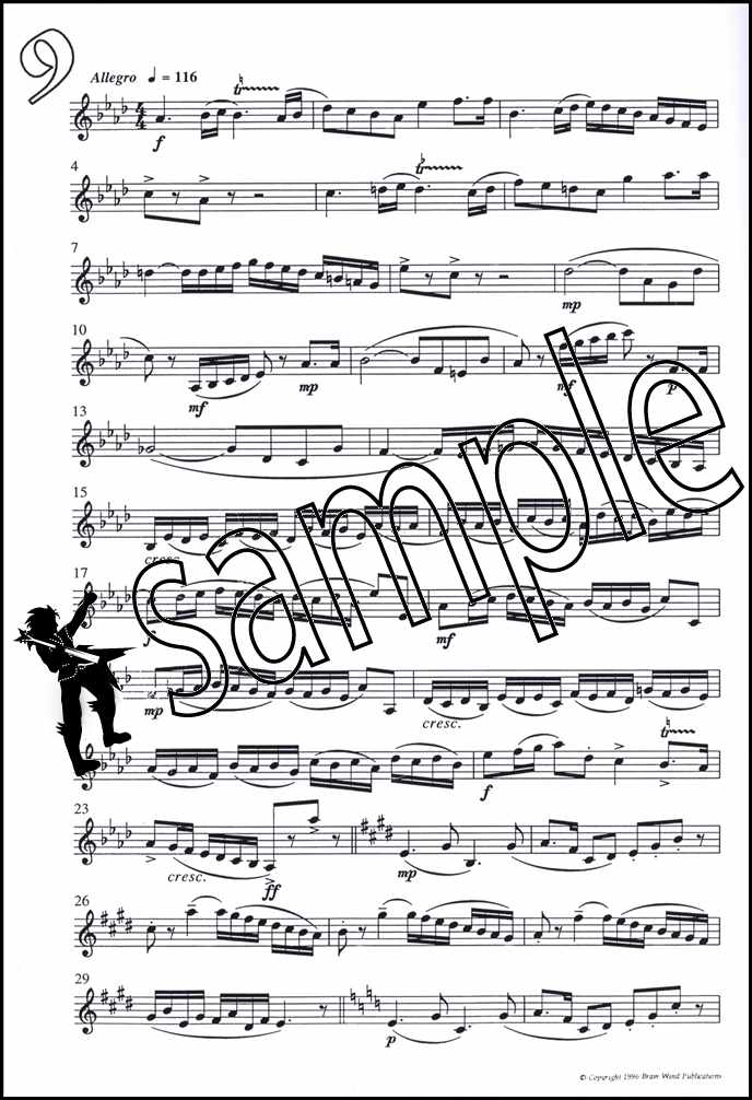3rd sample page from Fantasy Pieces for Trumpet by Derek Bourgeois