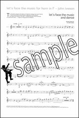 1st sample page from Lets Face the Music for F Horn