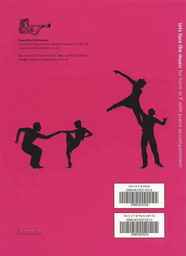 back cover of Lets Face the Music for F Horn
