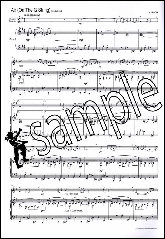 1st sample page from Winner Scores All Piano Accompaniment for Descant Recorder