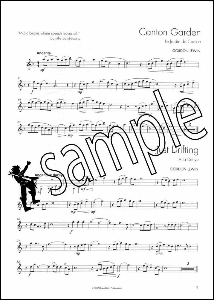 1st sample page from Up Front Album for Flute