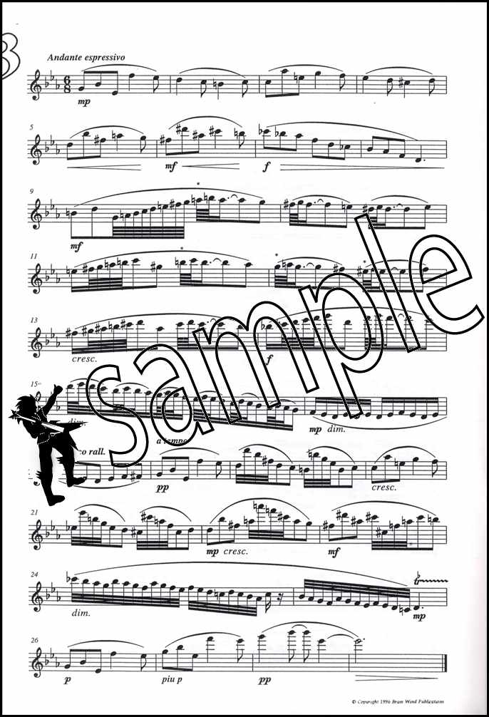 2nd sample page from Fantasy Pieces for Flute by Derek Bourgeois