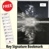 front cover of Fantasy Pieces for Flute by Derek Bourgeois together with free Treble Clef bookmark
