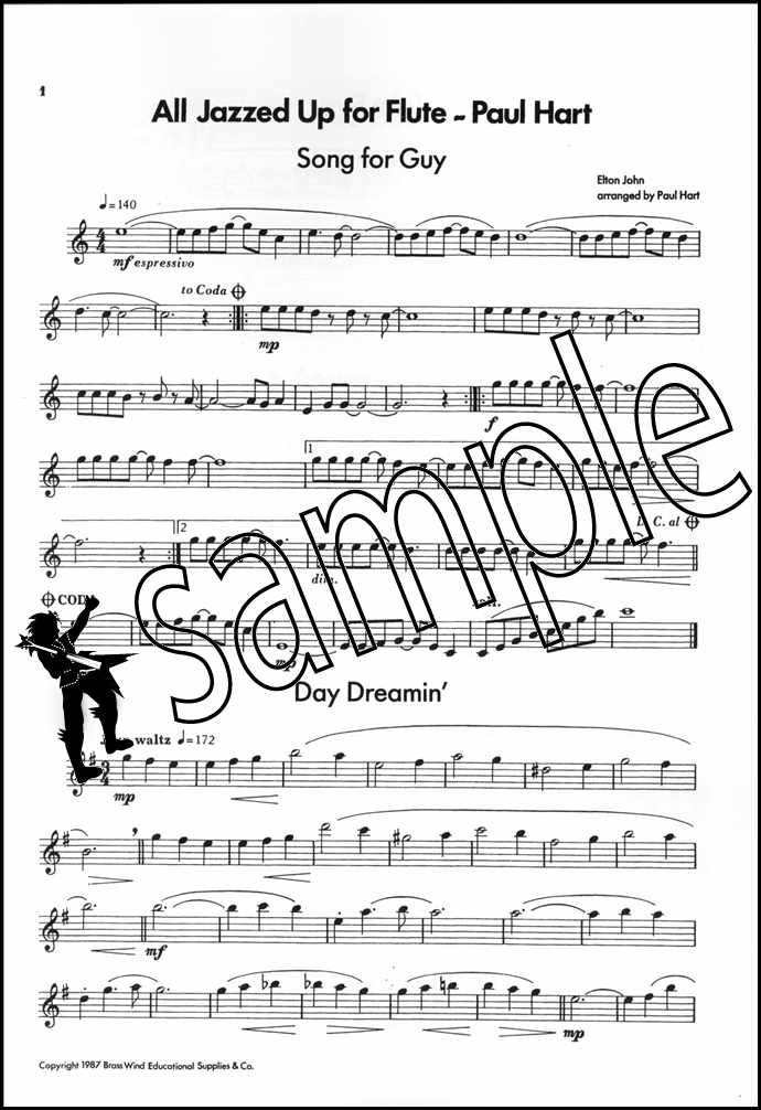 1st sample page from All Jazzed Up for Flute Book Only