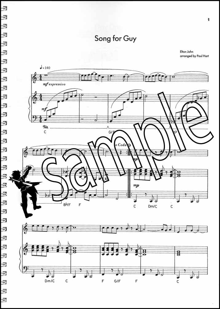 piano accompaniment sample page from All Jazzed Up for Flute Book Only