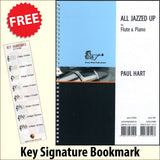front cover of All Jazzed Up for Flute Book Only together with free Treble Clef bookmark