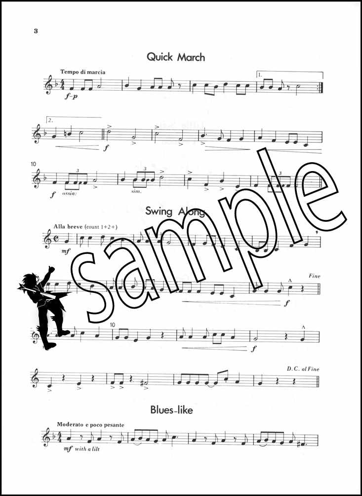 2nd sample page from Up Front Melodic Studies for Trombone Book 1 Treble Clef
