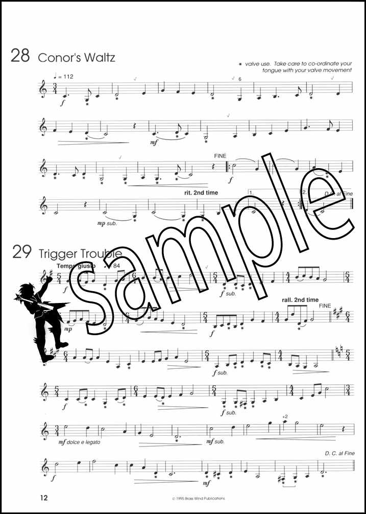 3rd sample page from Up Front Melodic Studies for Trombone Book 2 Treble Clef