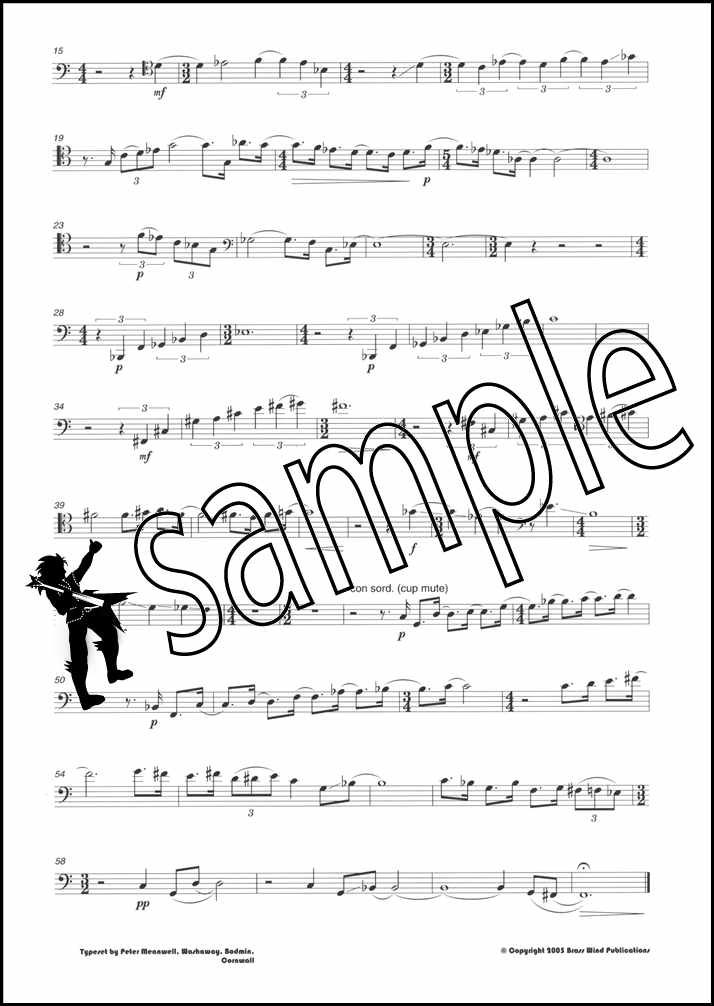 2nd sample page from A Life in the Day of a Trombone Bass Clef by Adam Gorb