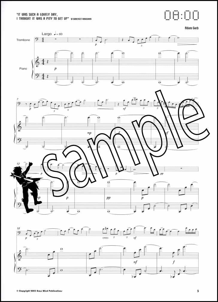 3rd sample page from A Life in the Day of a Trombone Bass Clef by Adam Gorb