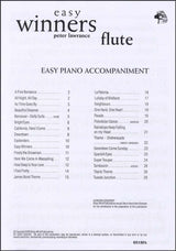 front cover of Easy Winners Piano Accompaniment for Flute