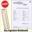front cover of Easy Winners Piano Accompaniment for Flute together with free Grand Staff bookmark