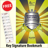front cover of Winners Galore for Flute together with free Treble Clef bookmark