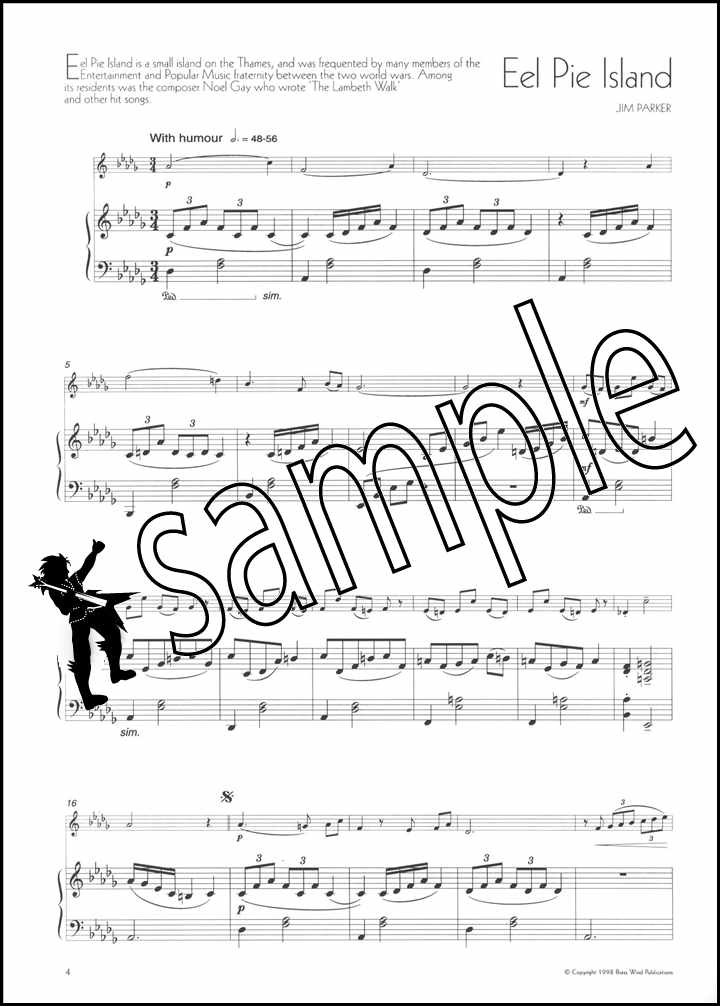 back cover of The Music of Jim Parker for Trumpet