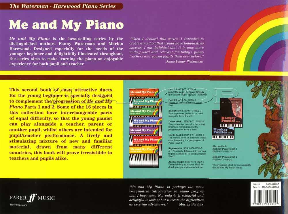 back cover of Me and My Piano Duets Book 2