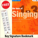 front cover of The Best of Grades 1-3 Singing High Voice Book/Audio by Heidi Pegler together with free Grand Staff bookmark