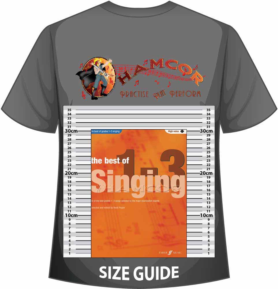 front cover of The Best of Grades 1-3 Singing High Voice Book/Audio by Heidi Pegler on a size guide