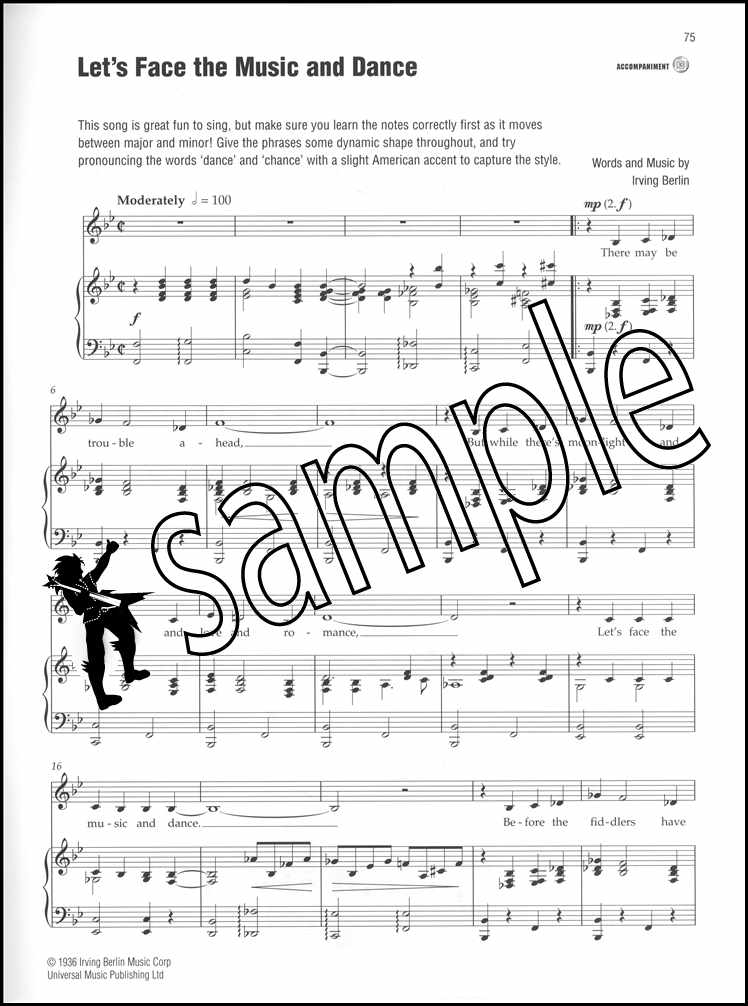 3rd sample page from The Best of Grades 1-3 Singing Low Voice Book/Audio by Heidi Pegler