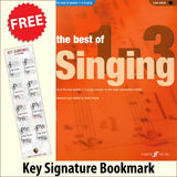 front cover of The Best of Grades 1-3 Singing Low Voice Book/Audio by Heidi Pegler together with free Grand Staff bookmark