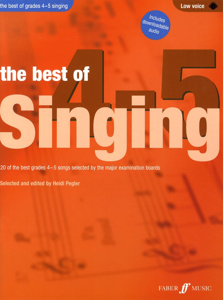 front cover of The Best of Grades 4-5 Singing Low Voice Book/Audio by Heidi Pegler