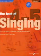 front cover of The Best of Grades 4-5 Singing Low Voice Book/Audio by Heidi Pegler