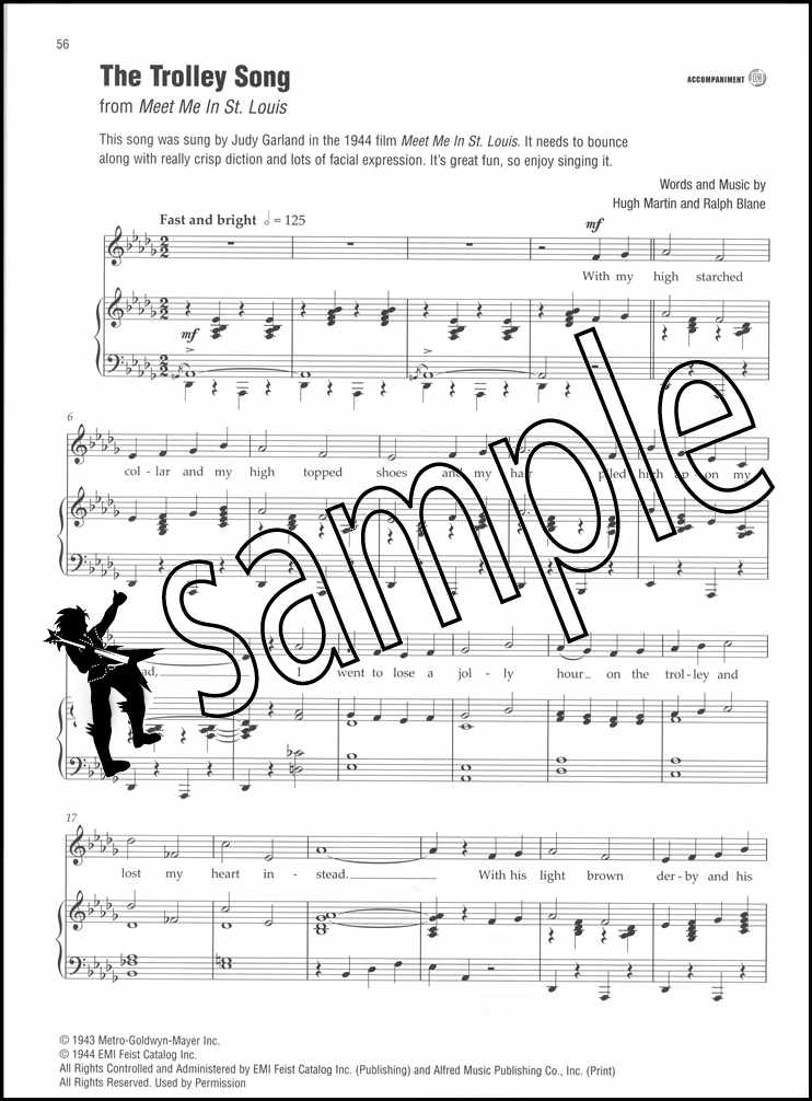 3rd sample page fraom The Best of Grades 4-5 Singing Low Voice Book/Audio by Heidi Pegler