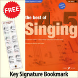front cover of The Best of Grades 4-5 Singing Low Voice Book/Audio by Heidi Pegler together with free Grand Staff bookmark