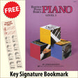 front cover of Bastien Piano Basics Piano Level 1 together with free Piano Clef bookmark