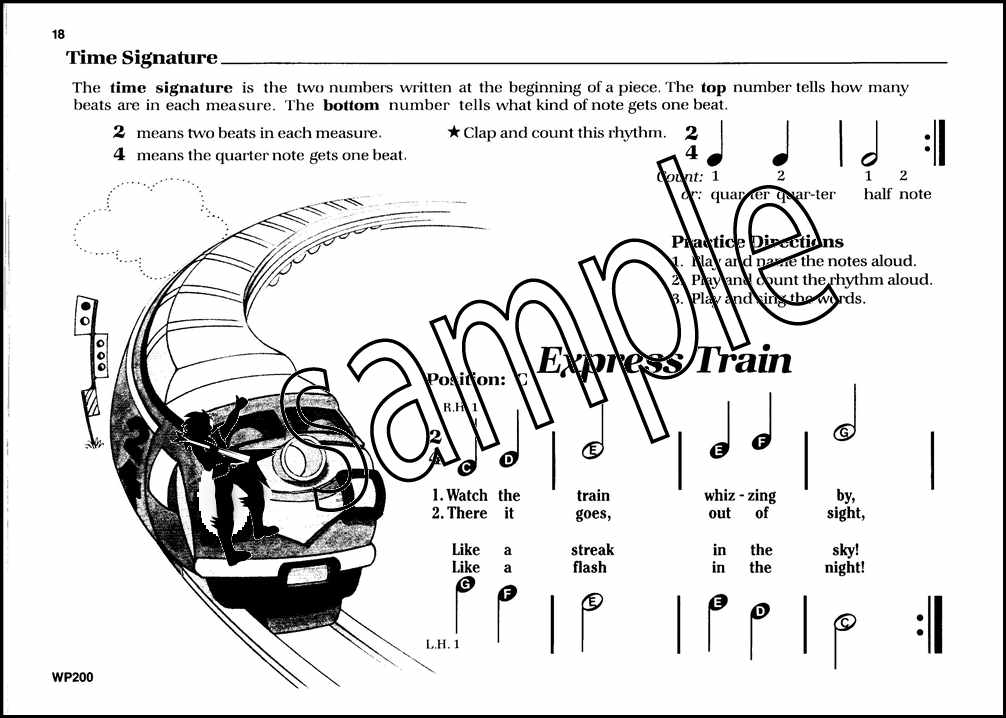 2nd sample page from Bastien Piano Basics Piano Primer Level