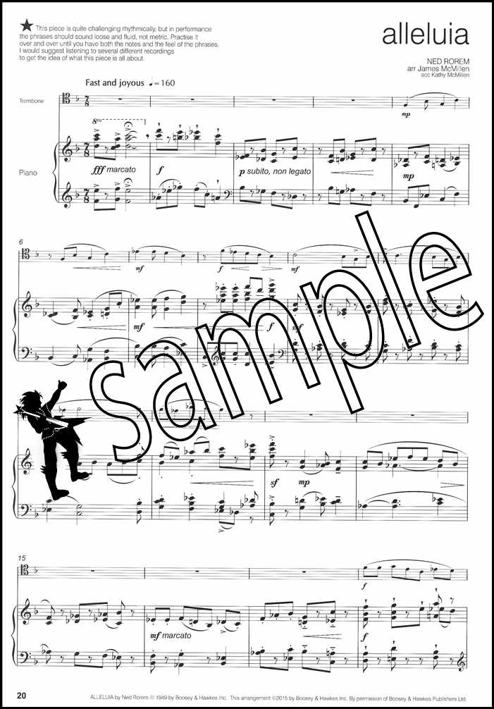 3rd sample page from Across the Pond 2 for Trombone Treble Clef Book Only by Jim McMillen