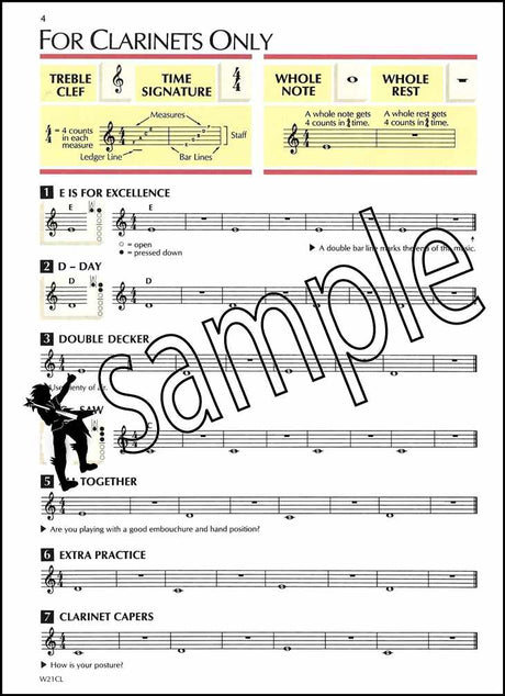 1st sample page from Standard of Excellence Clarinet Book 1