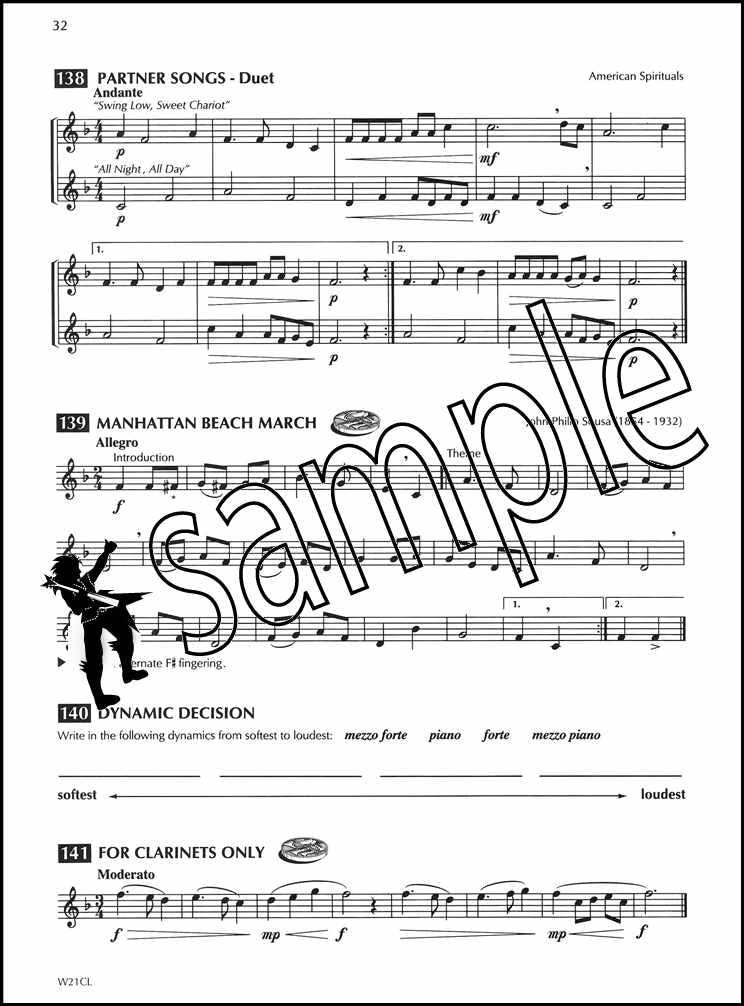 3rd sample page from Standard of Excellence Clarinet Book 1