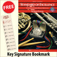 front cover of Standard of Excellence Clarinet Book 1 together with free Treble Clef bookmark