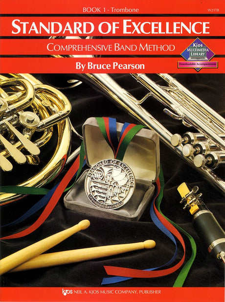 front cover of Standard of Excellence Trombone Bass Clef Book 1