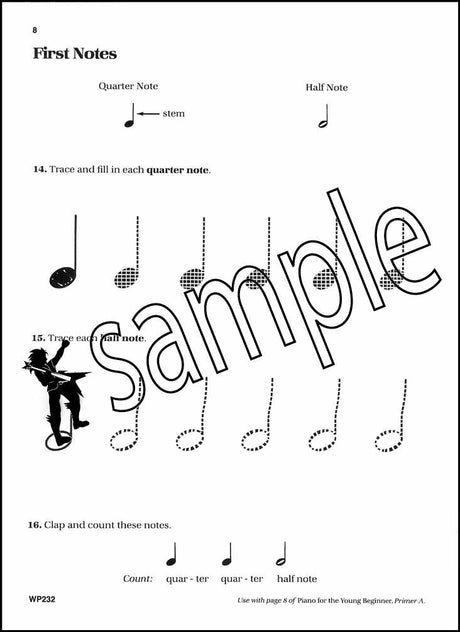 1st sample page from Bastien Piano Basics Theory & Technique for the Young Beginner Primer A