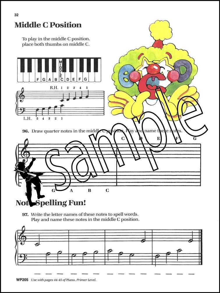 3rd sample page from Bastien Piano Basics Theory Primer Level