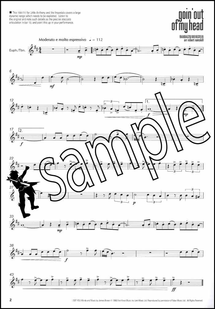 2nd sample page from I Feel Good for Trombone/Euphonium Treble Clef by Robert Ramskill