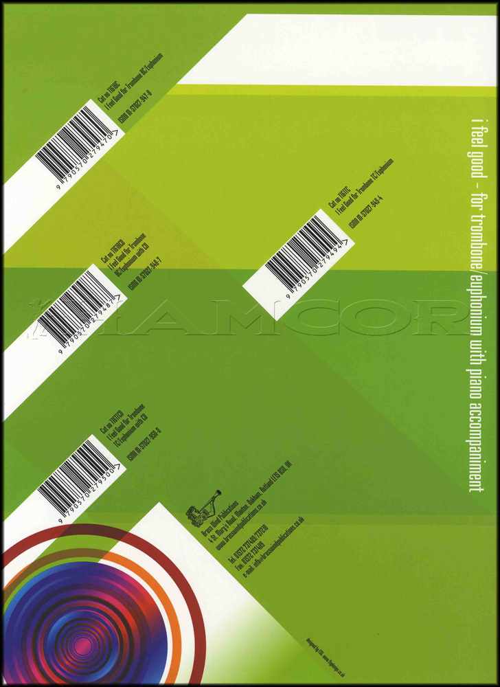 back cover of I Feel Good for Trombone/Euphonium Bass Clef by Robert Ramskill